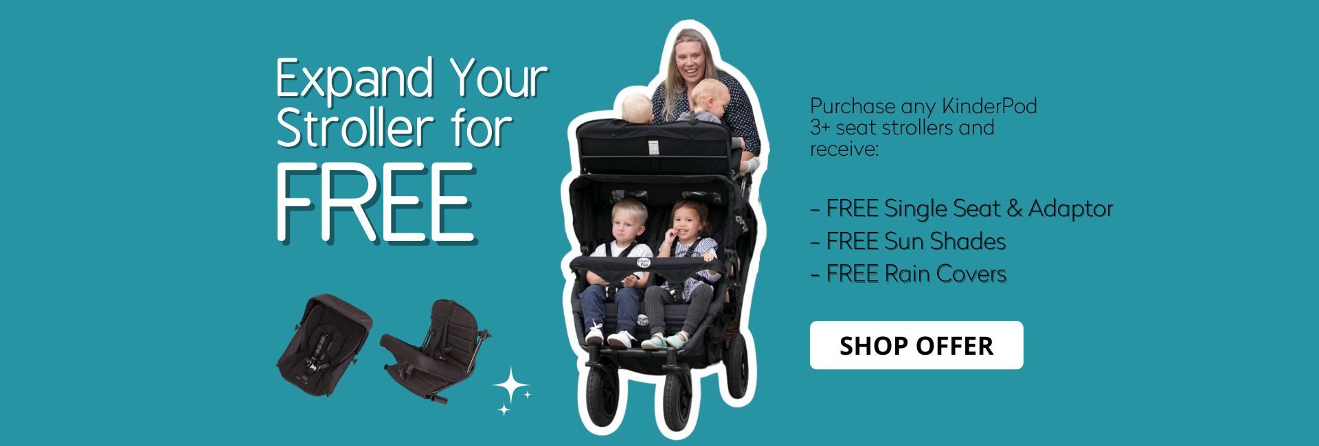 Kinderpod Multi-Seat Baby Stroller | Buggies & Prams | Kinderpod ...