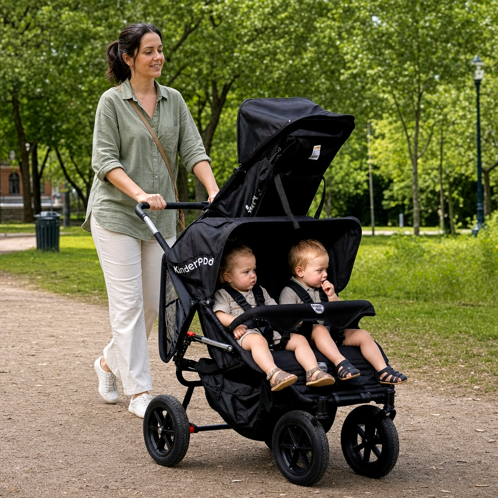 Multi Seat Stroller For Three (Recliner Baby Seat)